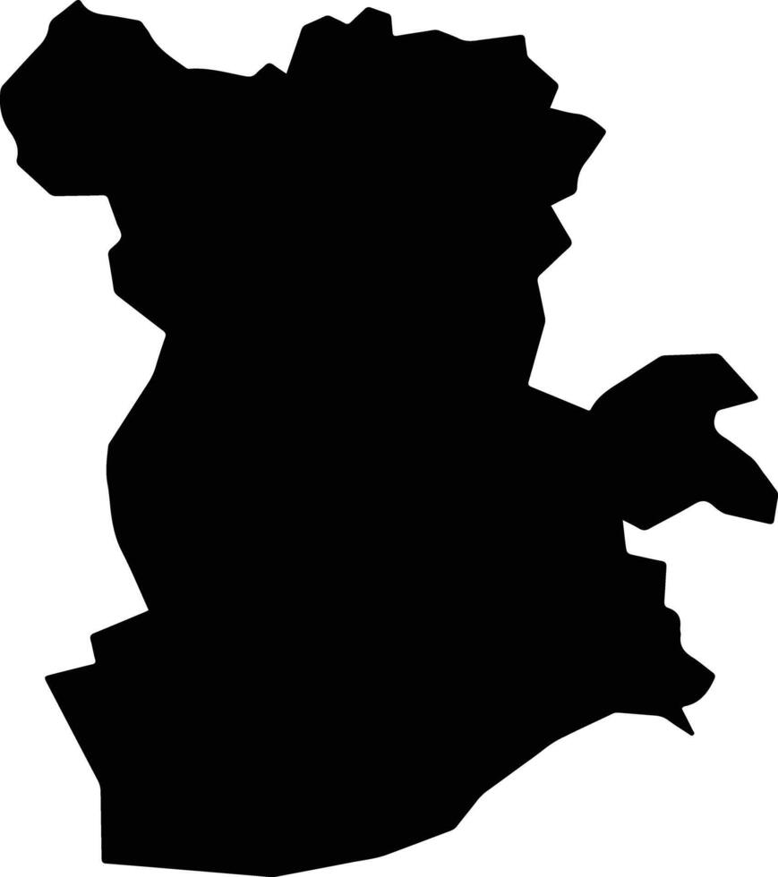Yen Lac Vietnam silhouette map vector