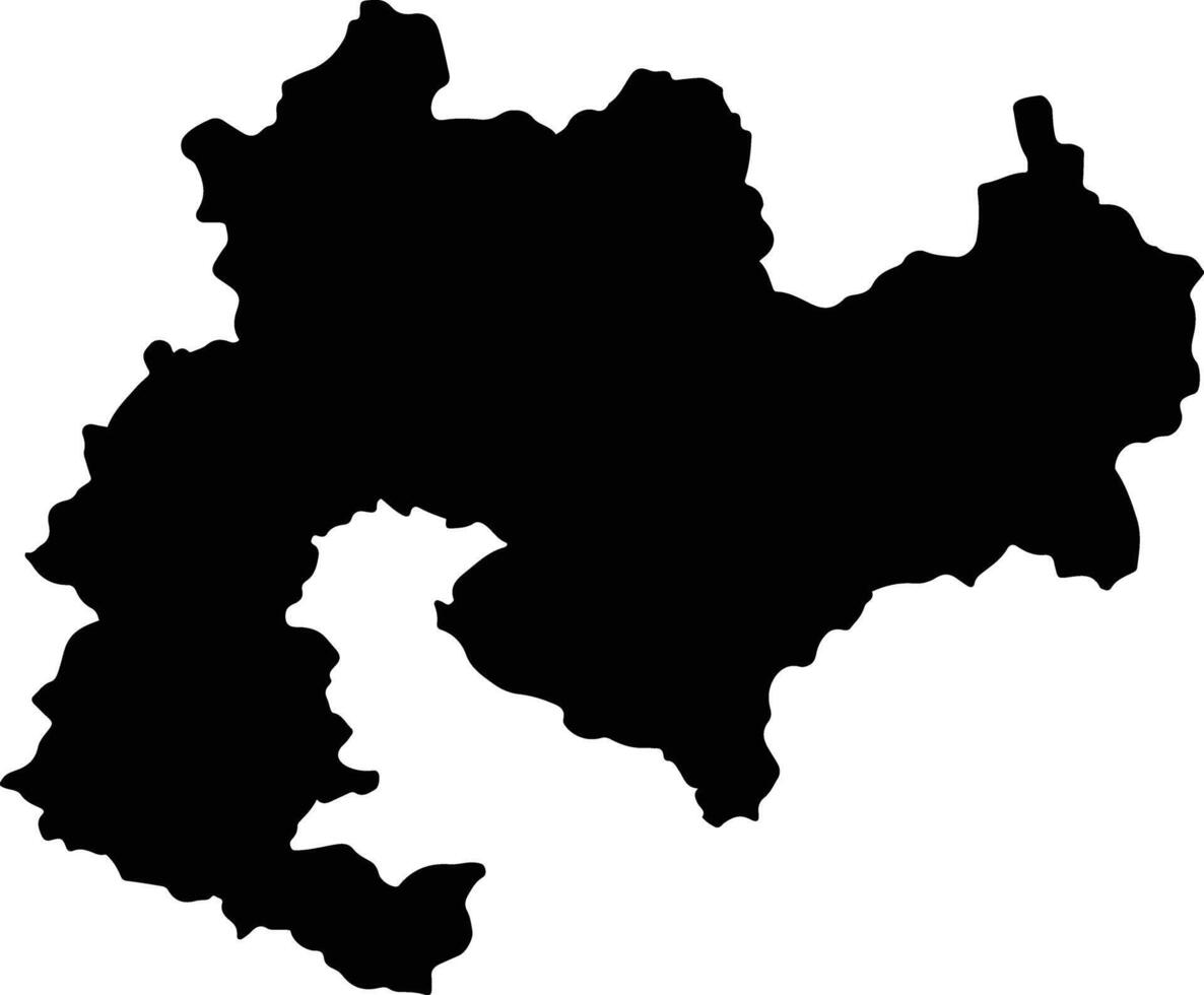 Yen Son Vietnam silhouette map vector