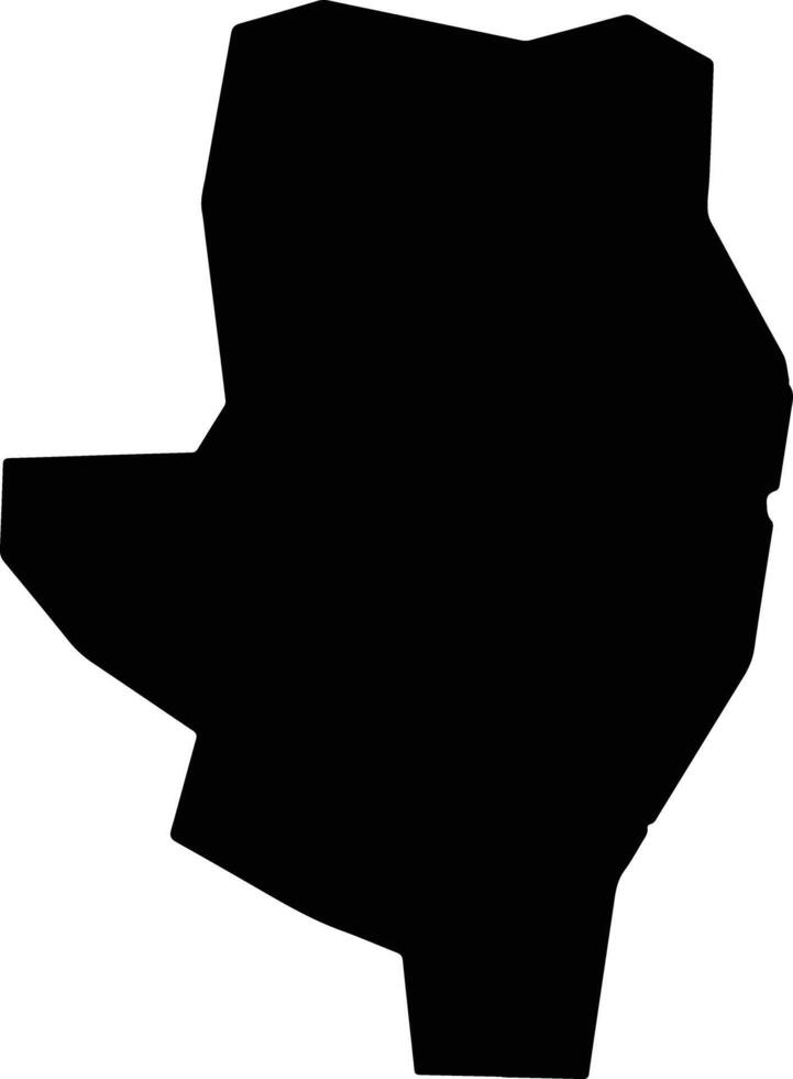Yeongdeok gun South Korea silhouette map vector