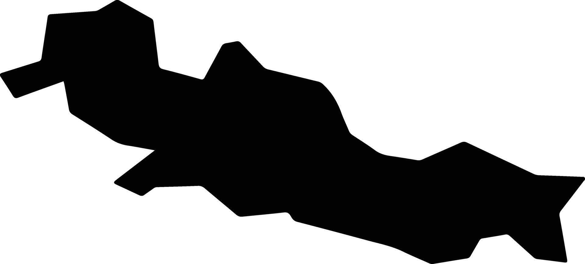 Yeongwol gun South Korea silhouette map vector