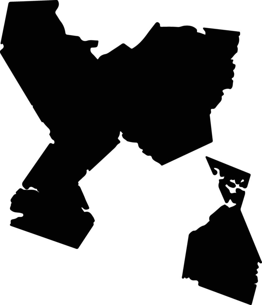 Yeosu si South Korea silhouette map vector