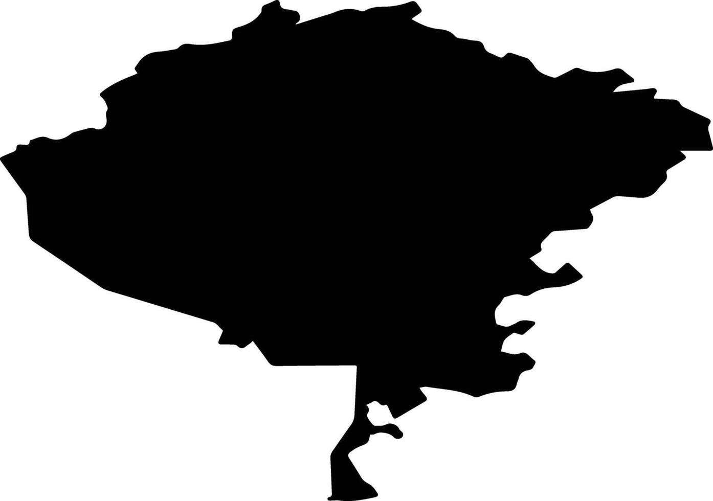 Yershichsky District Russia silhouette map vector