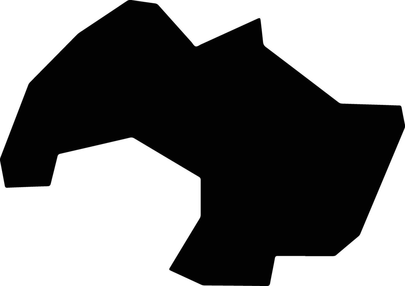 Yesan gun South Korea silhouette map vector