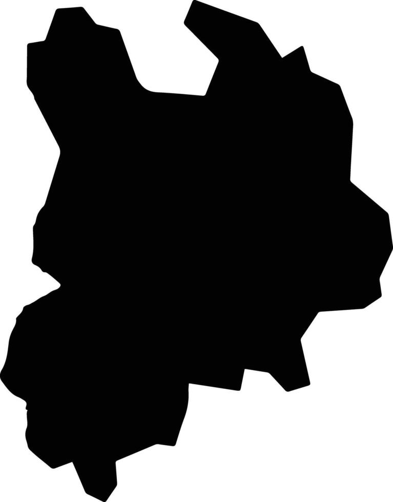 Yewa North Nigeria silhouette map vector