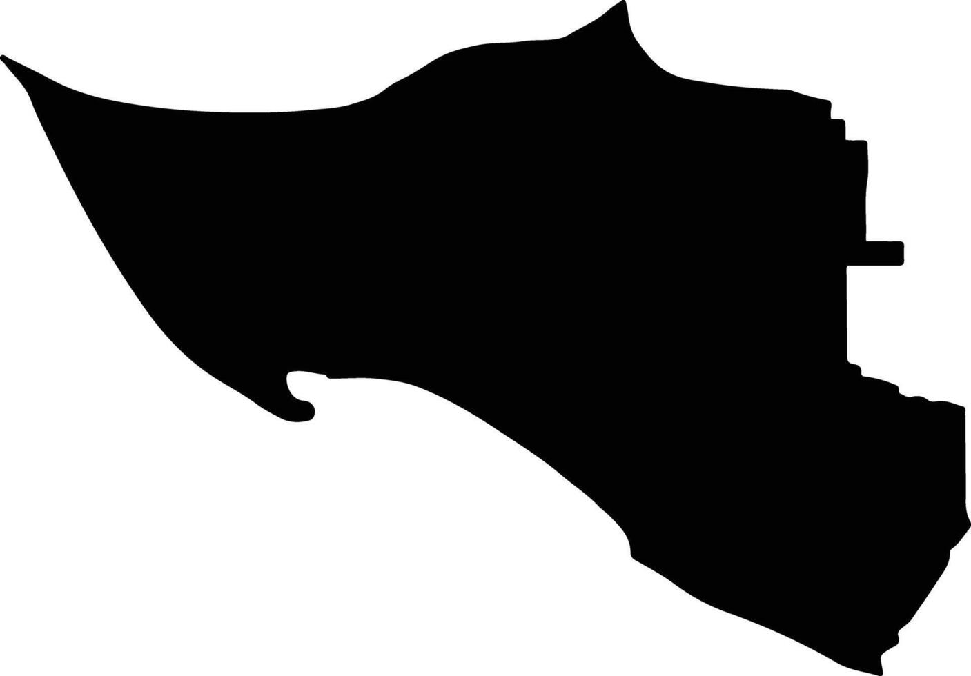 Yeysky District Russia silhouette map vector