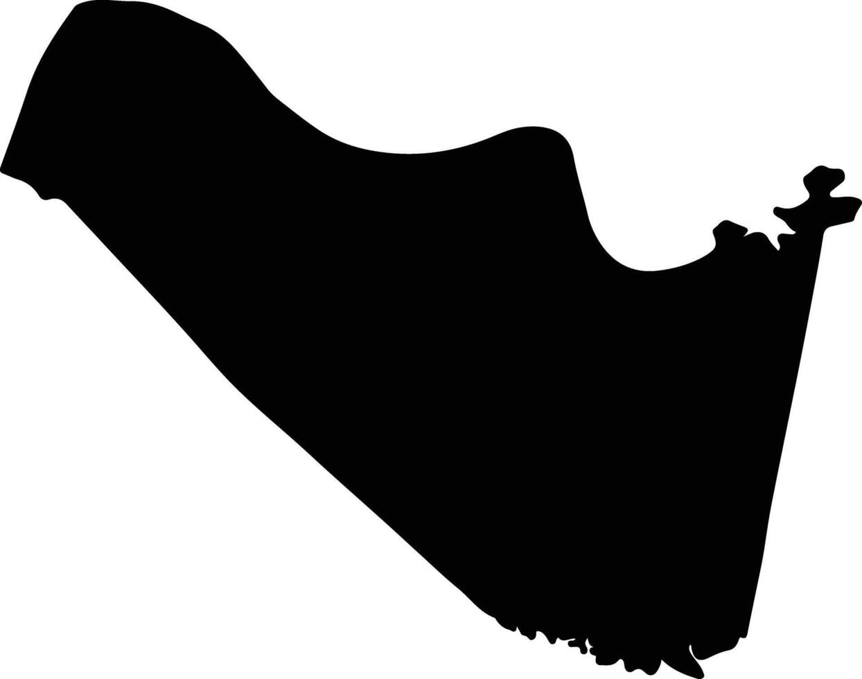 Yguazu Paraguay silhouette map vector