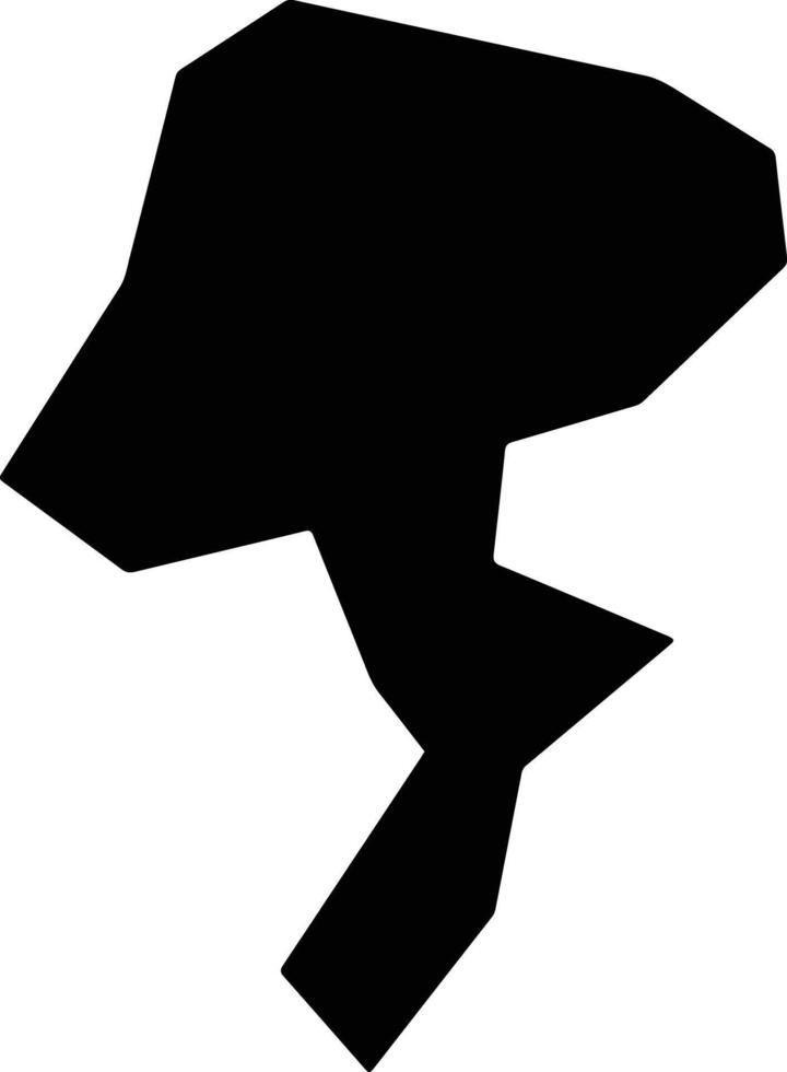 Yibinxian China silhouette map vector