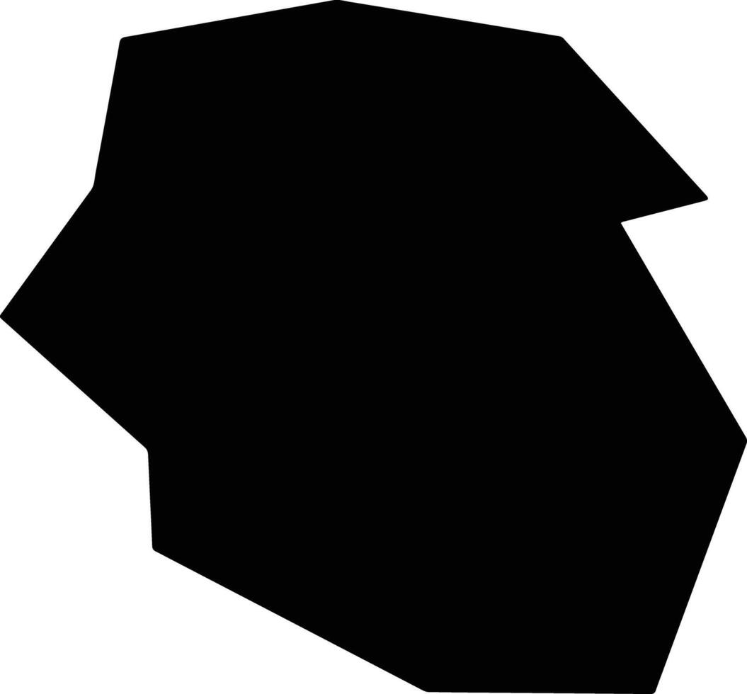 Yianxian China silhouette map vector