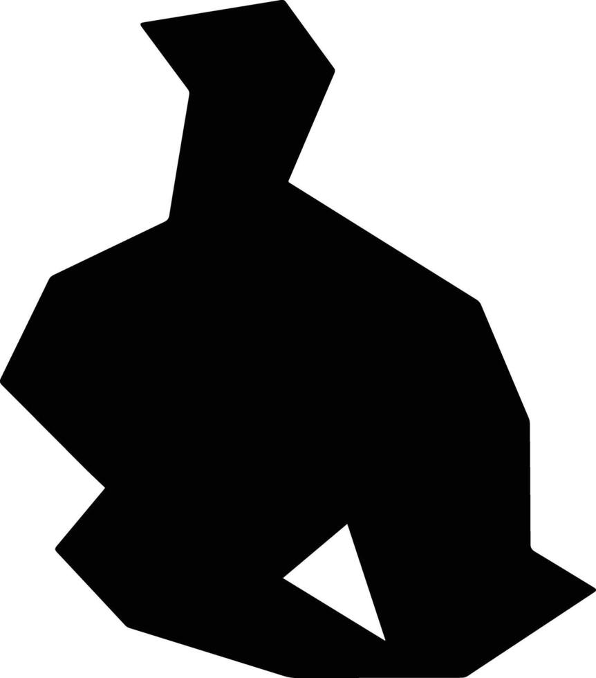 Yichangxian China silhouette map vector
