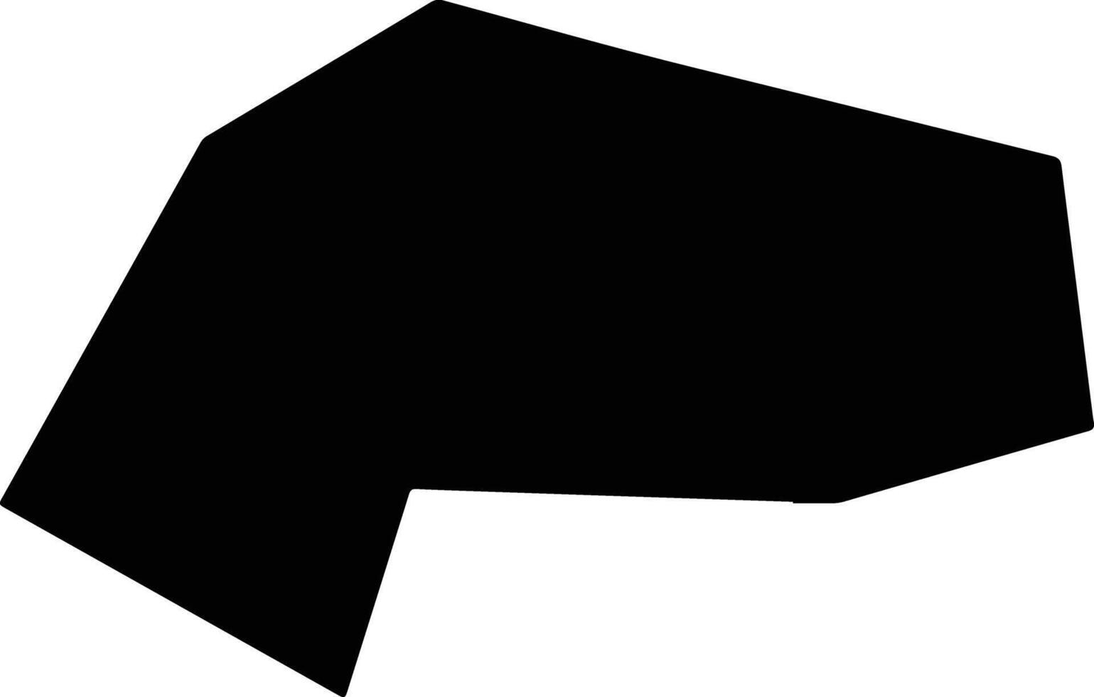 Yichuanxian China silhouette map vector