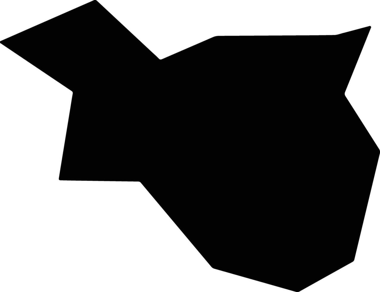 Yichunshi China silhouette map vector