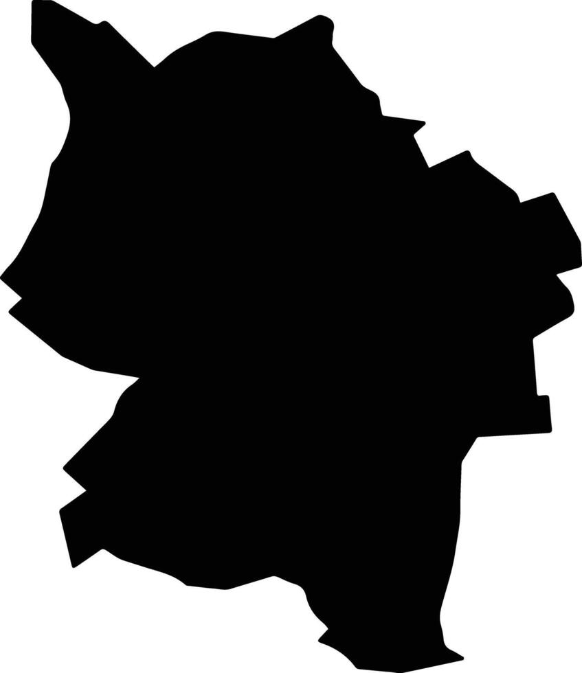 Yilan City Taiwan silhouette map vector