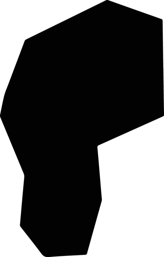 Yiliangxian China silhouette map vector