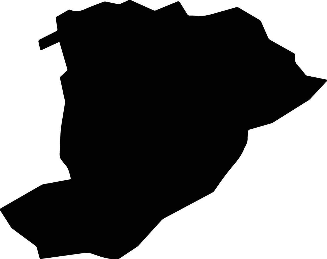 Yingge District Taiwan silhouette map vector