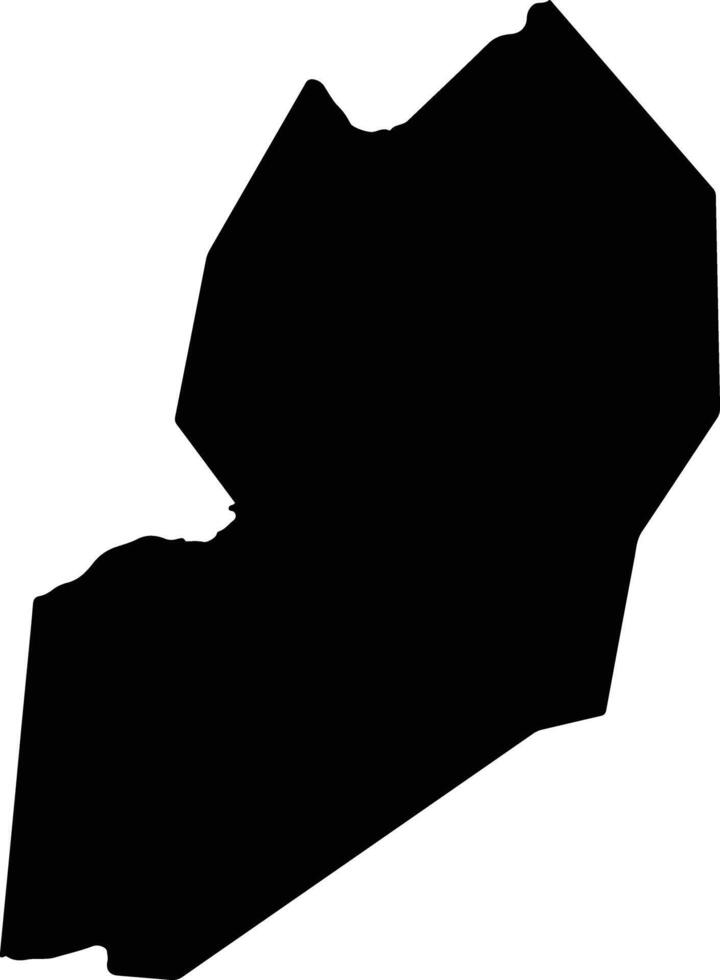 Yingjiangxian China silhouette map vector