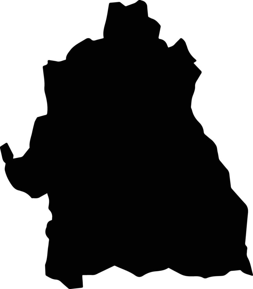 Yinmarbin Myanmar silhouette map vector