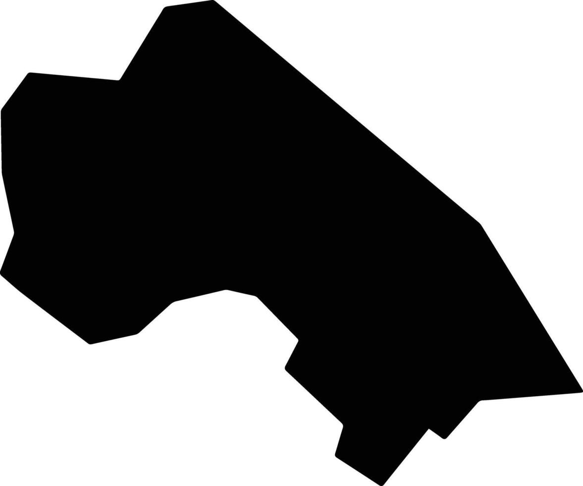 Yirol East South Sudan silhouette map vector