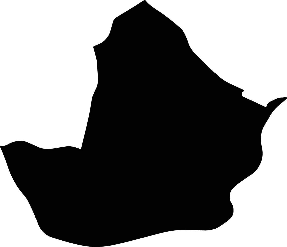 YISHUN Singapore silhouette map vector