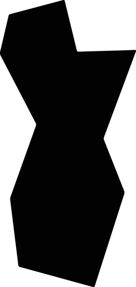 Yiyangxian China silhouette map vector