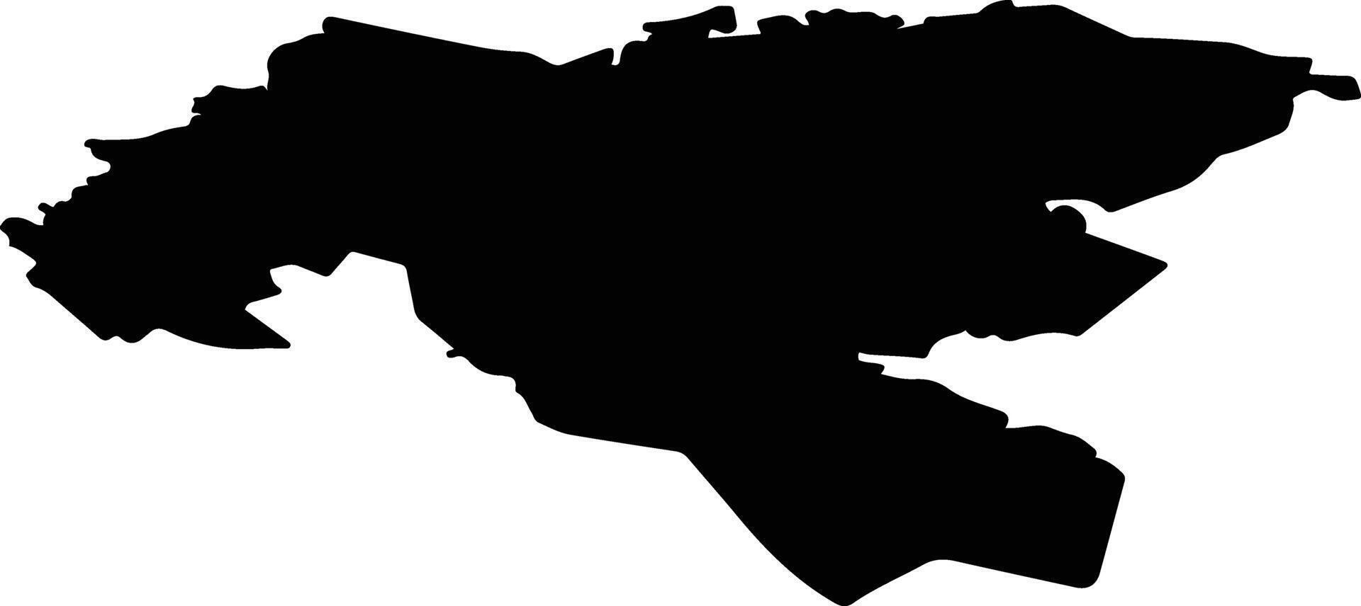 Ylivieskan seutukunta Finland silhouette map vector