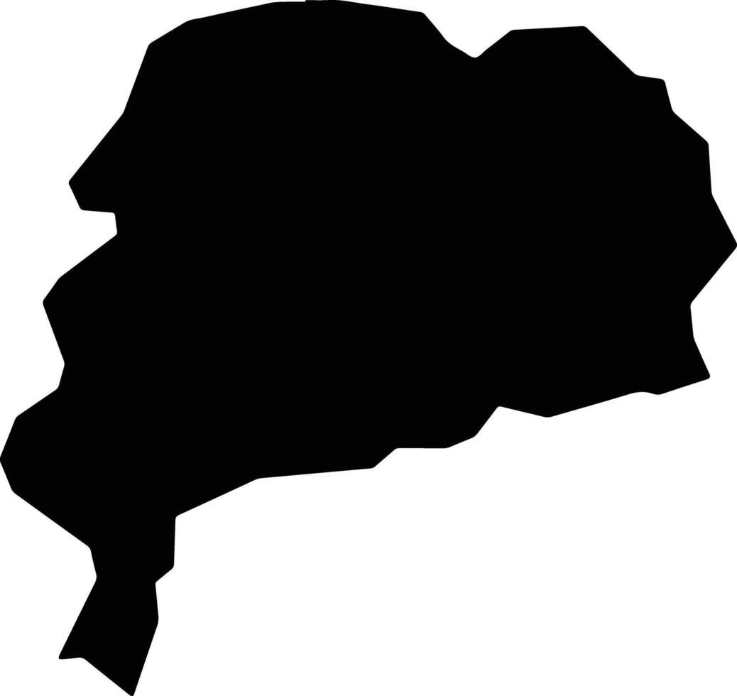 Yodok North Korea silhouette map vector
