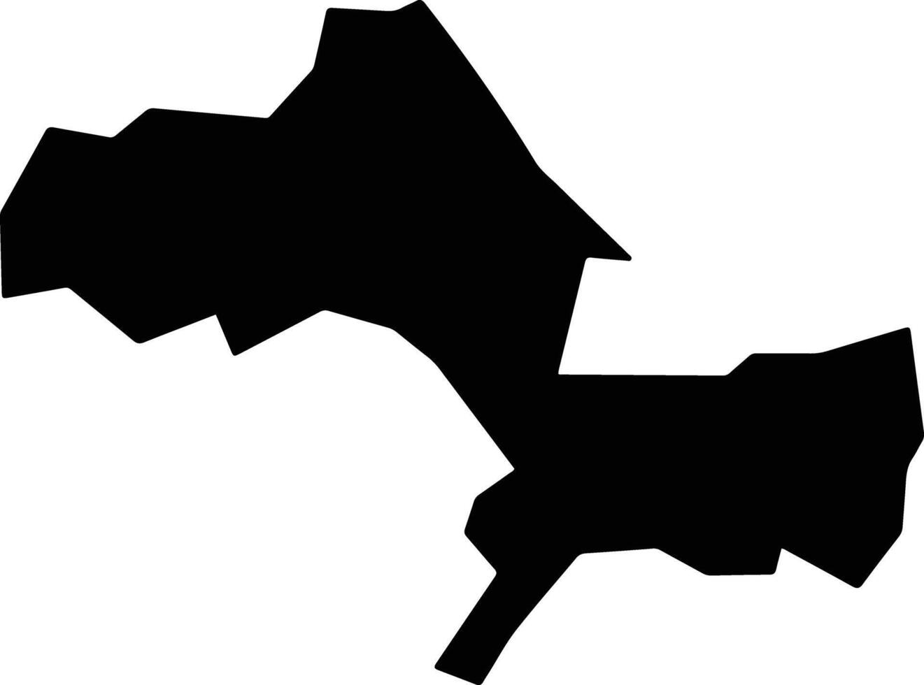 Yola South Nigeria silhouette map vector