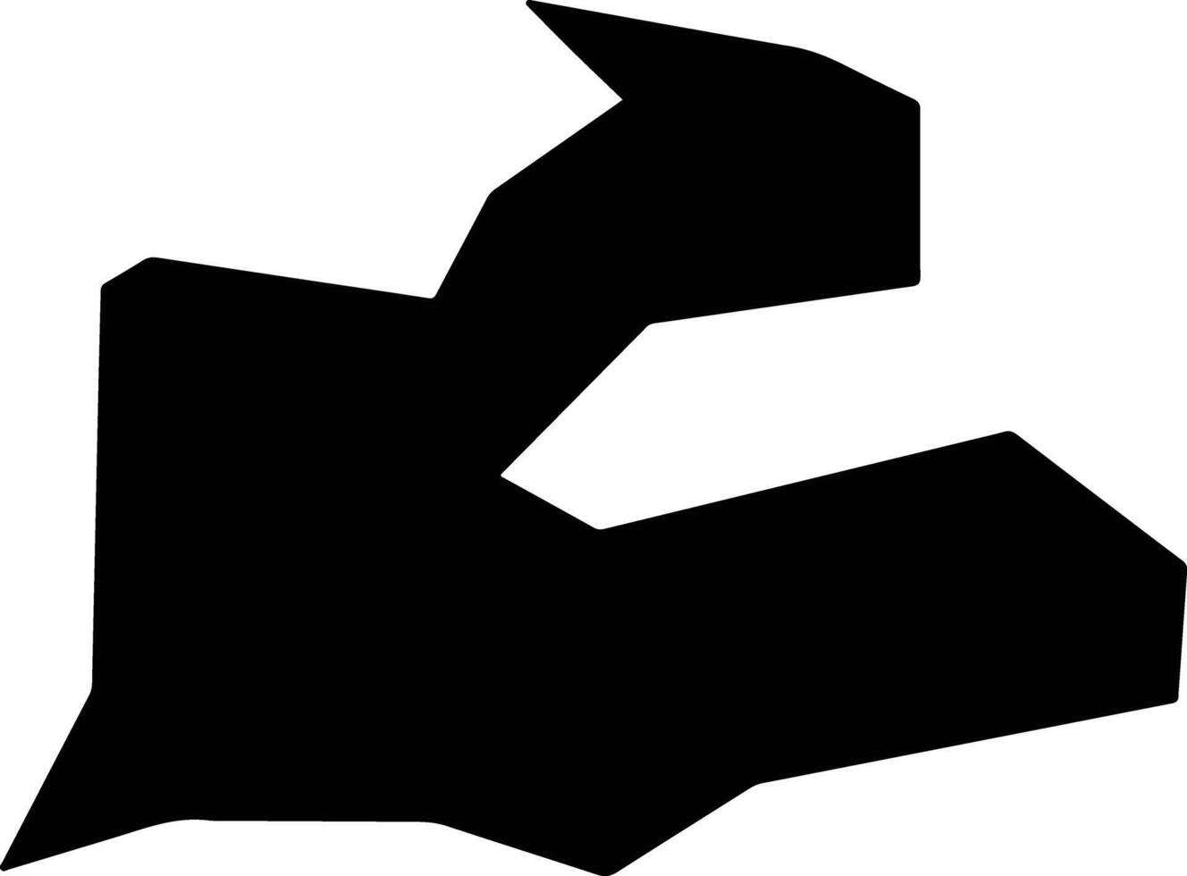 Yongchangxian China silhouette map vector