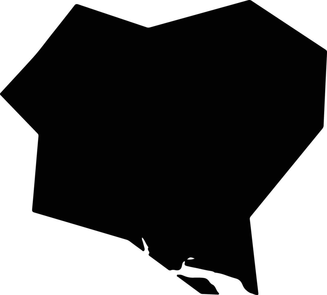 Yongjiaxian China silhouette map vector