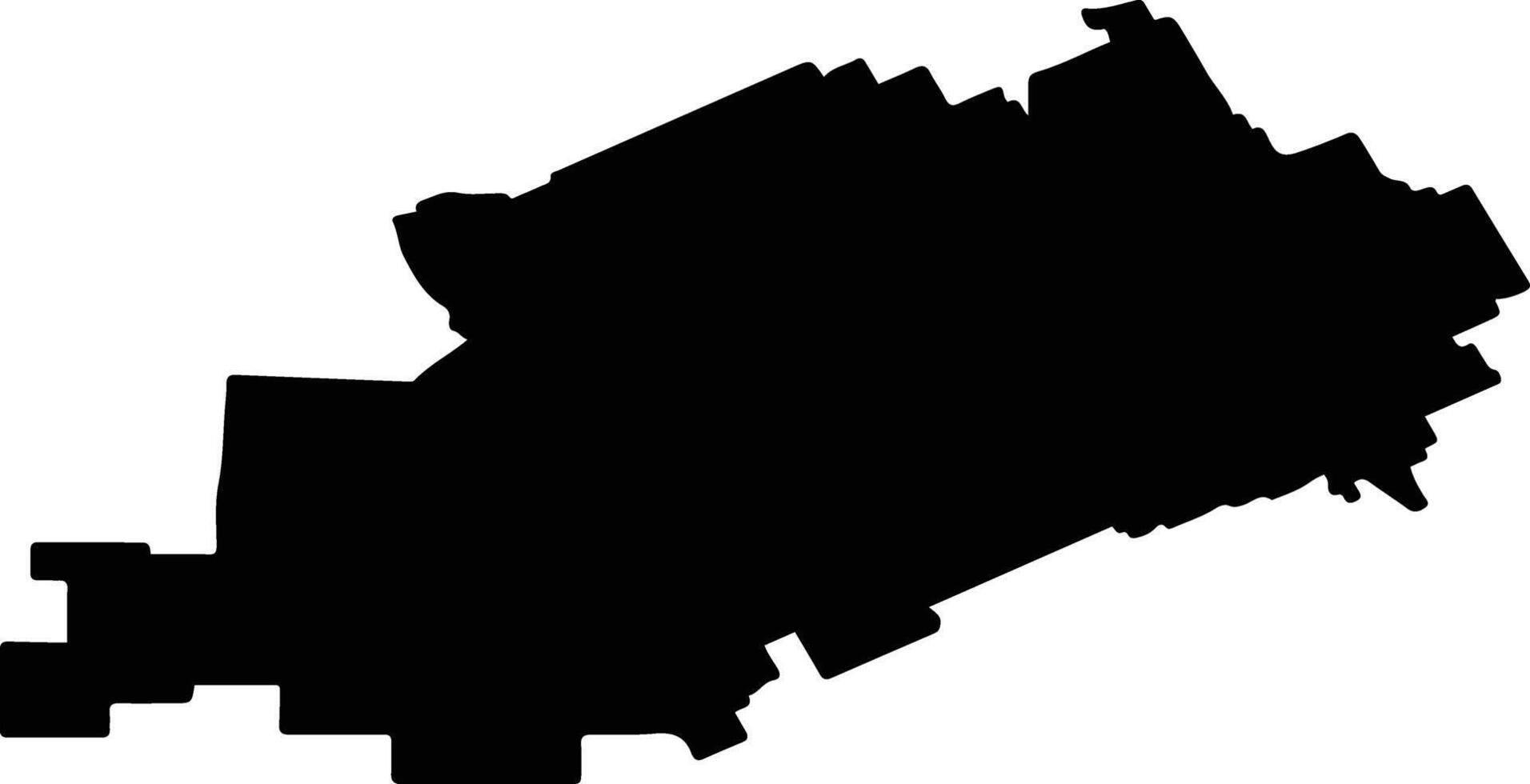 York Australia silhouette map vector