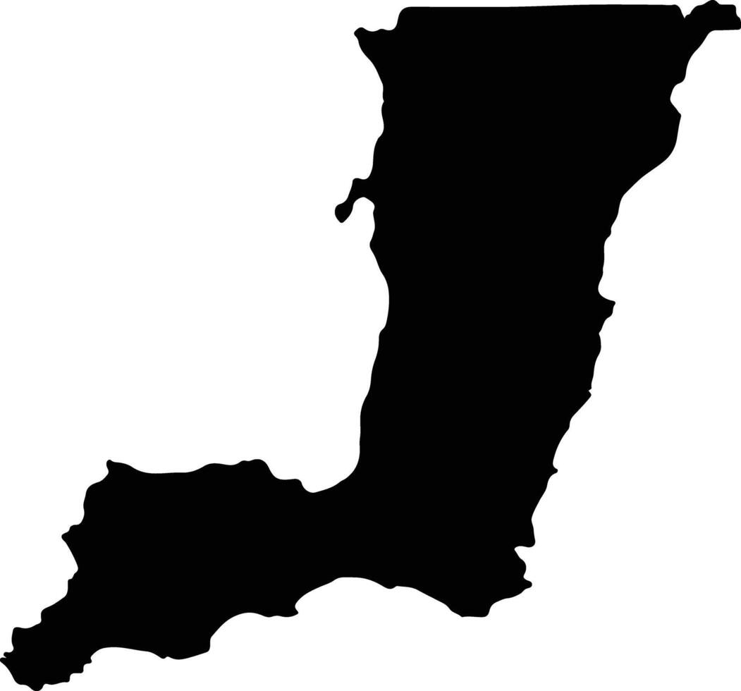 Yorke Peninsula Australia silhouette map vector
