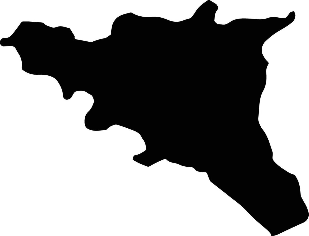Yozgat merkez Turkey silhouette map vector
