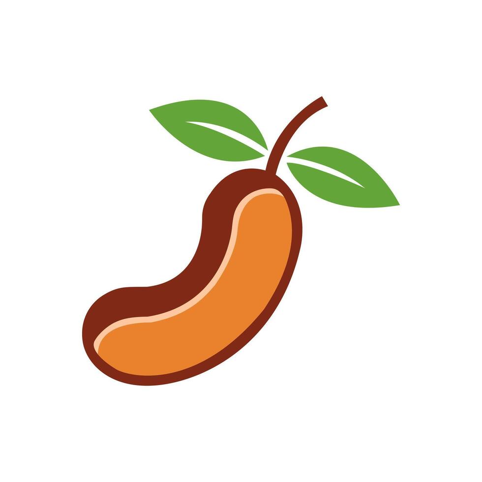 Flat illustration of tamarind vector