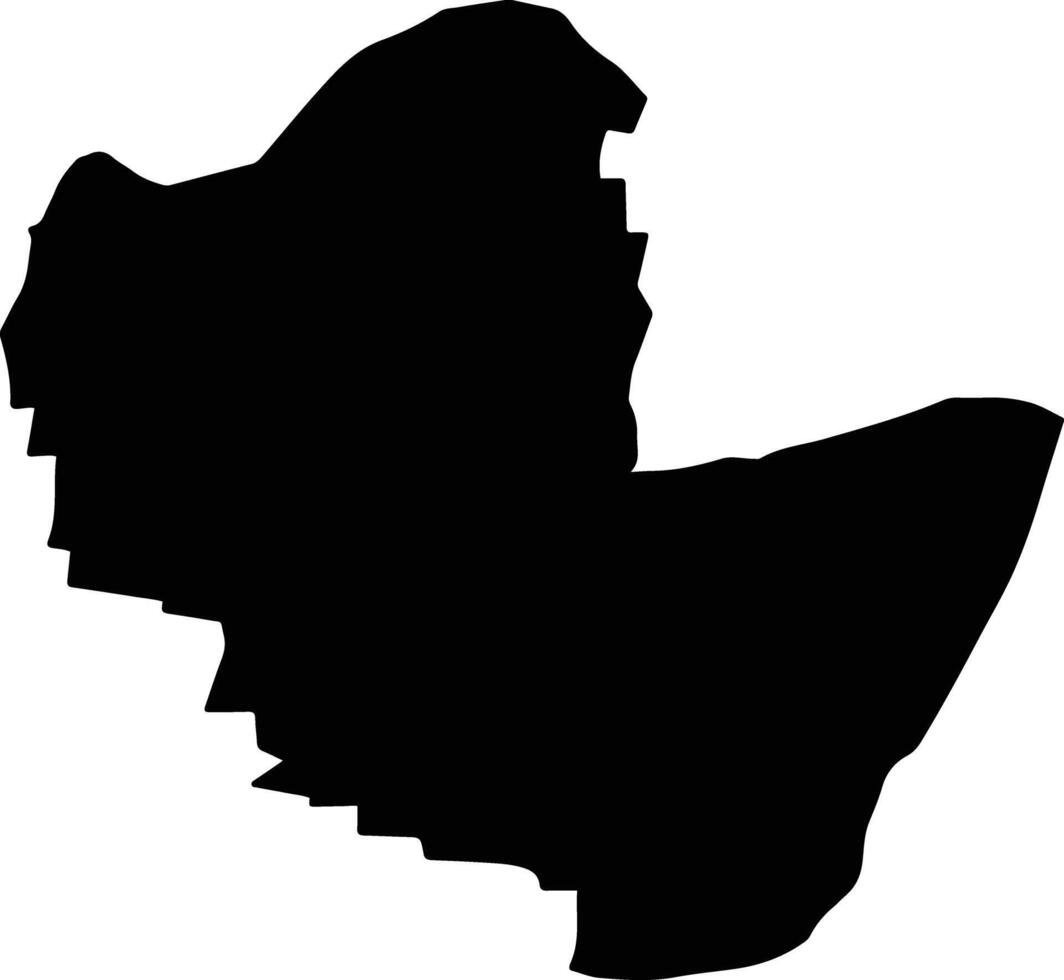 Yuanchang Taiwan silhouette map vector