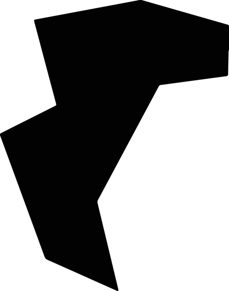 Yuchengxian China silhouette map vector