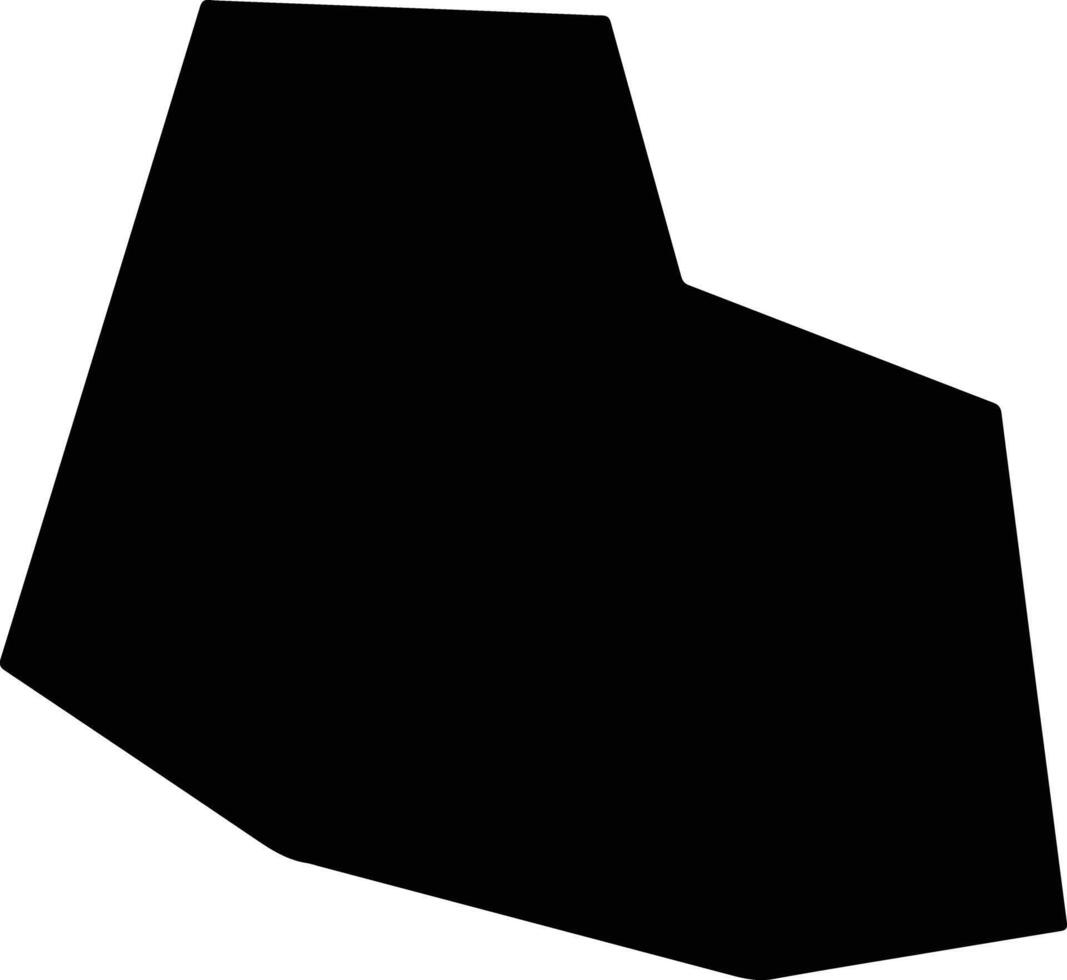 Yuexixian China silhouette map vector