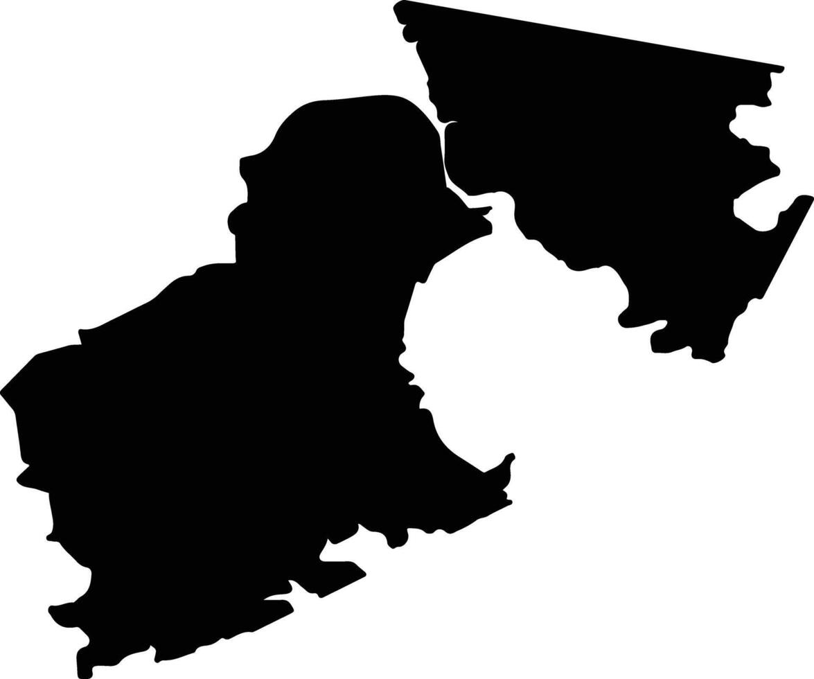 Yuhuanxian China silhouette map vector