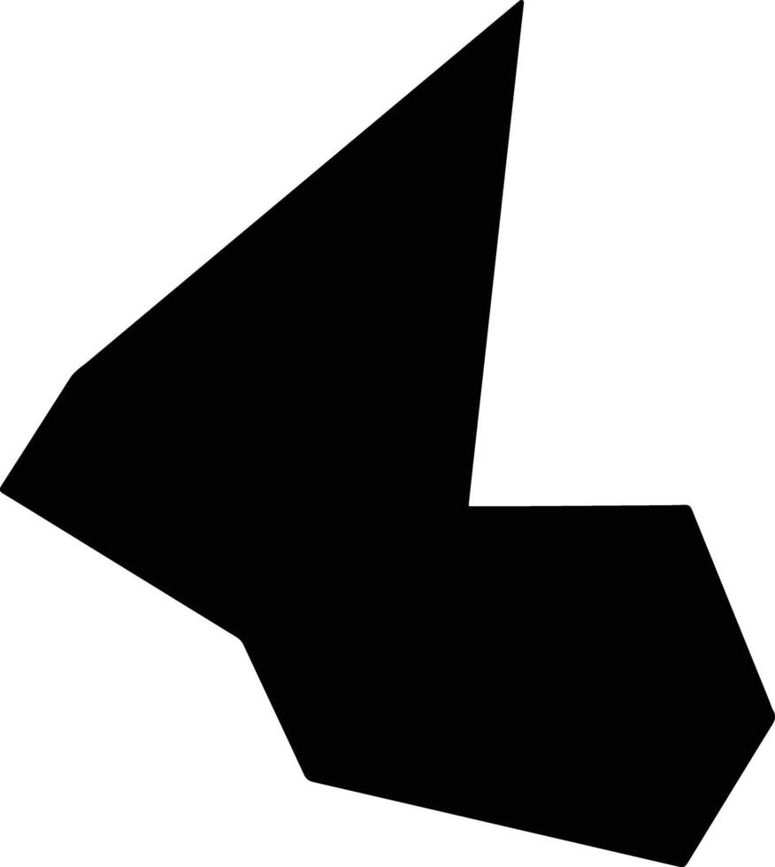 Yukarichirchik Uzbekistan silhouette map vector