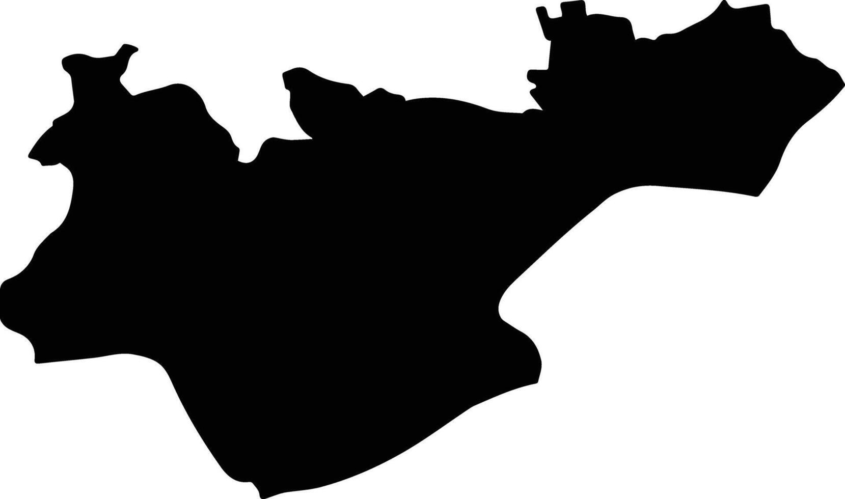 Yunak Turkey silhouette map vector