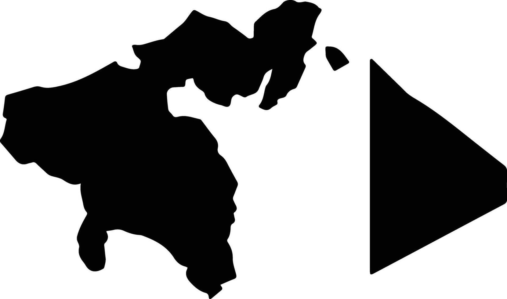Yunguyo Peru silhouette map vector