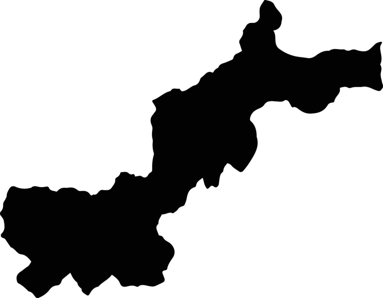 Yungay Peru silhouette map vector