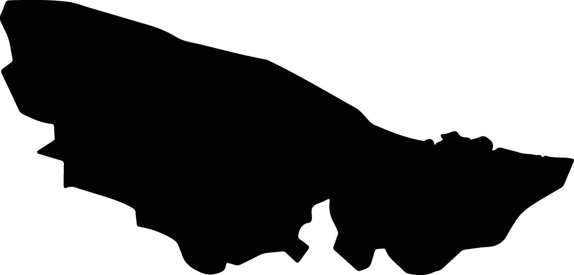 Yunusari Nigeria silhouette map vector