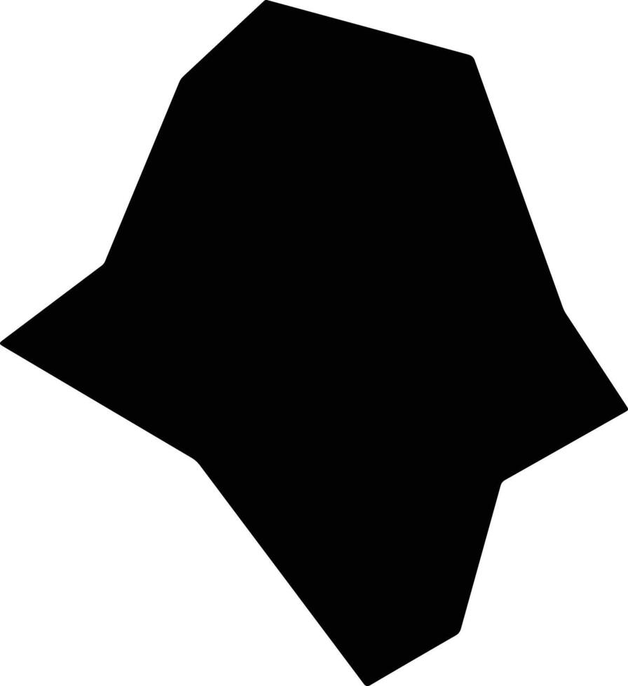 Yunyangxian China silhouette map vector