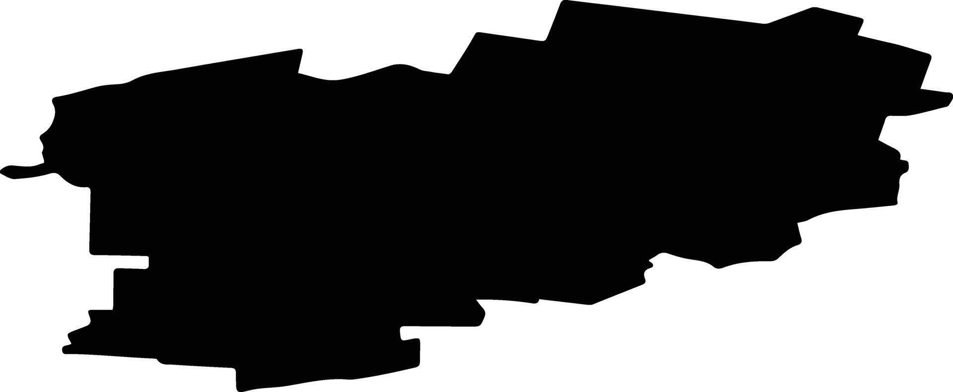 Yurginsky District Russia silhouette map vector