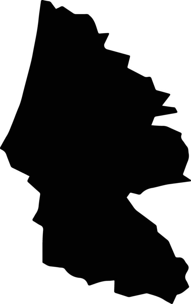 Yurihonjo Japan silhouette map vector