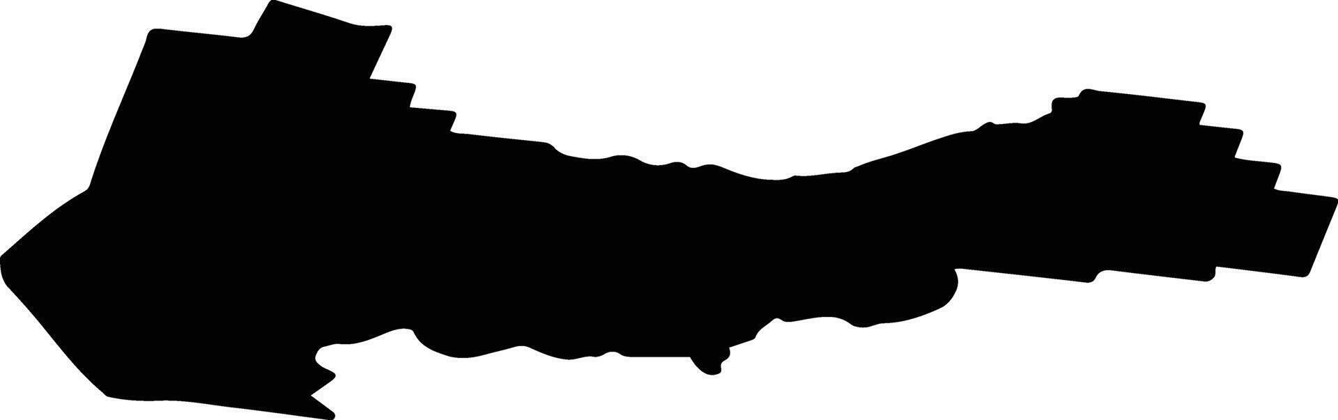 Yurlinsky District Russia silhouette map vector