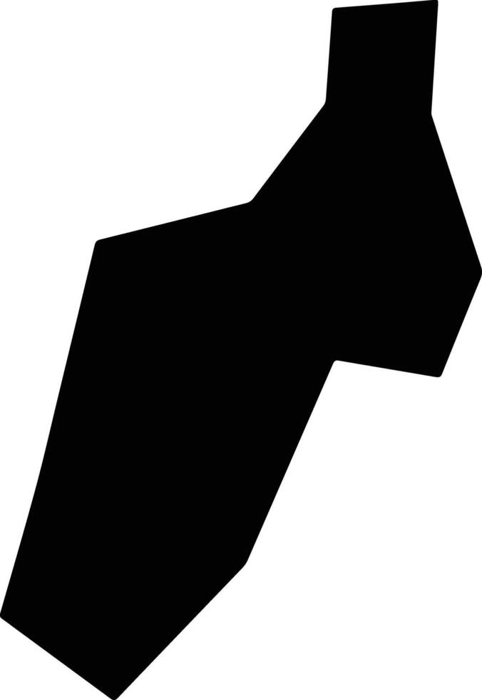 Yuseong gu South Korea silhouette map vector