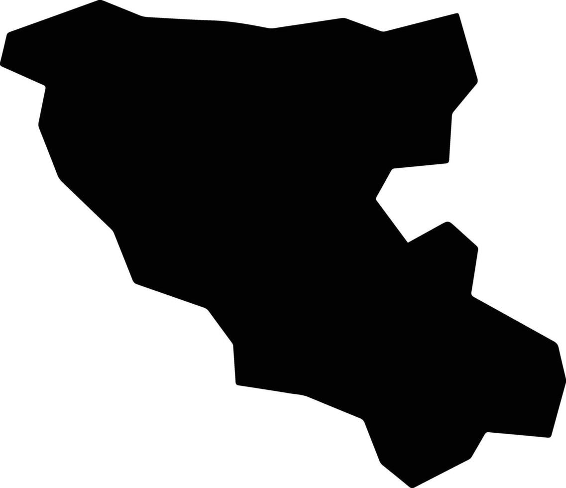 Yusuhara Japan silhouette map vector