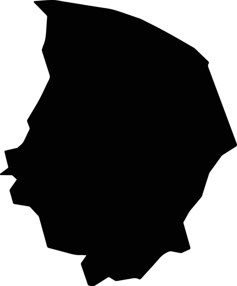 Yutanduchi de Guerrero Mexico silhouette map vector