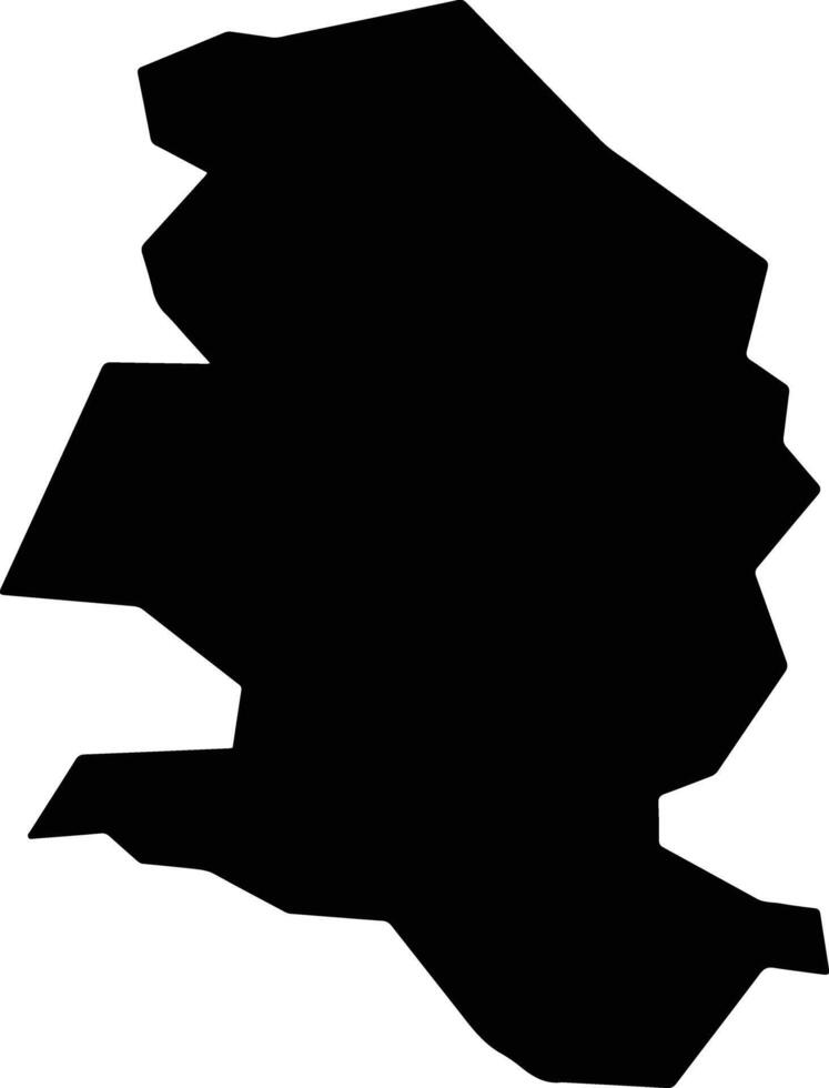Zabari Municipality Serbia silhouette map vector