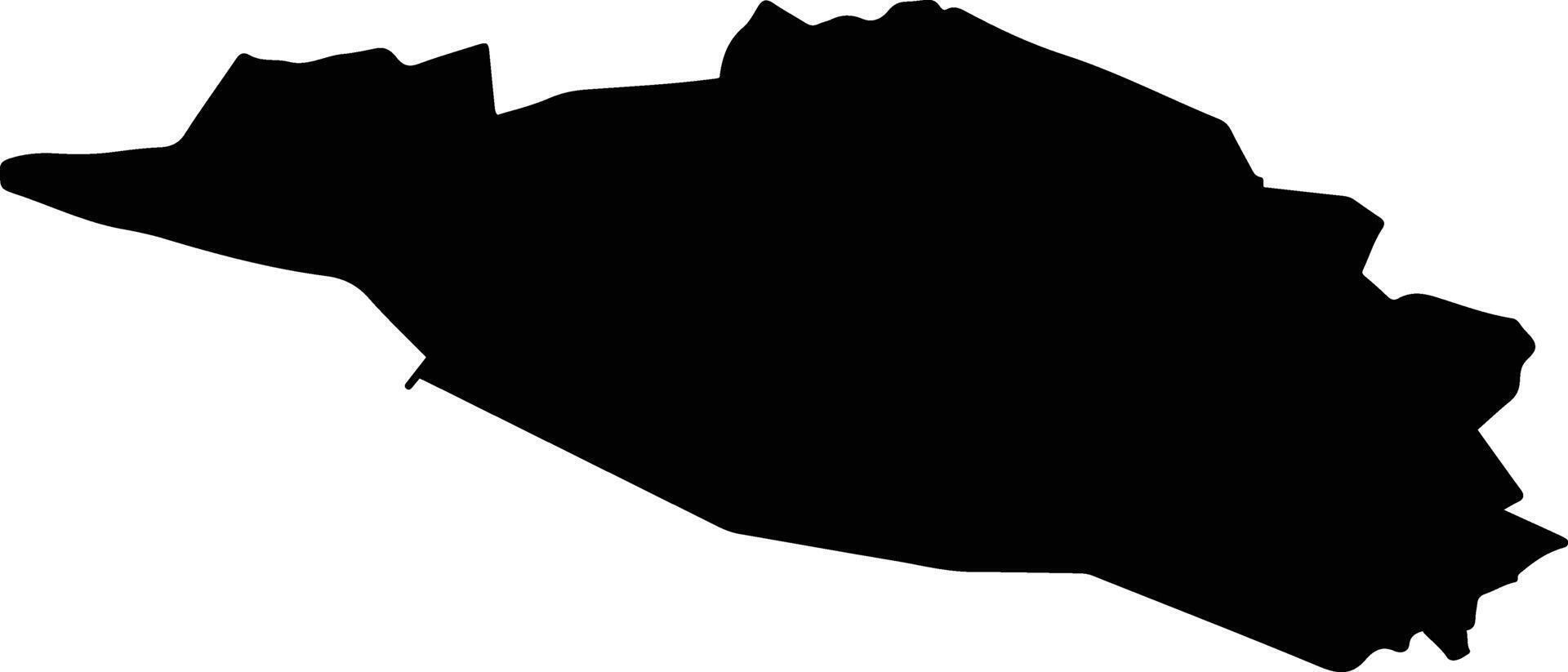 Zabaykalsky District Russia silhouette map vector
